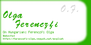 olga ferenczfi business card